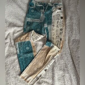 bright colorful baggy jeans